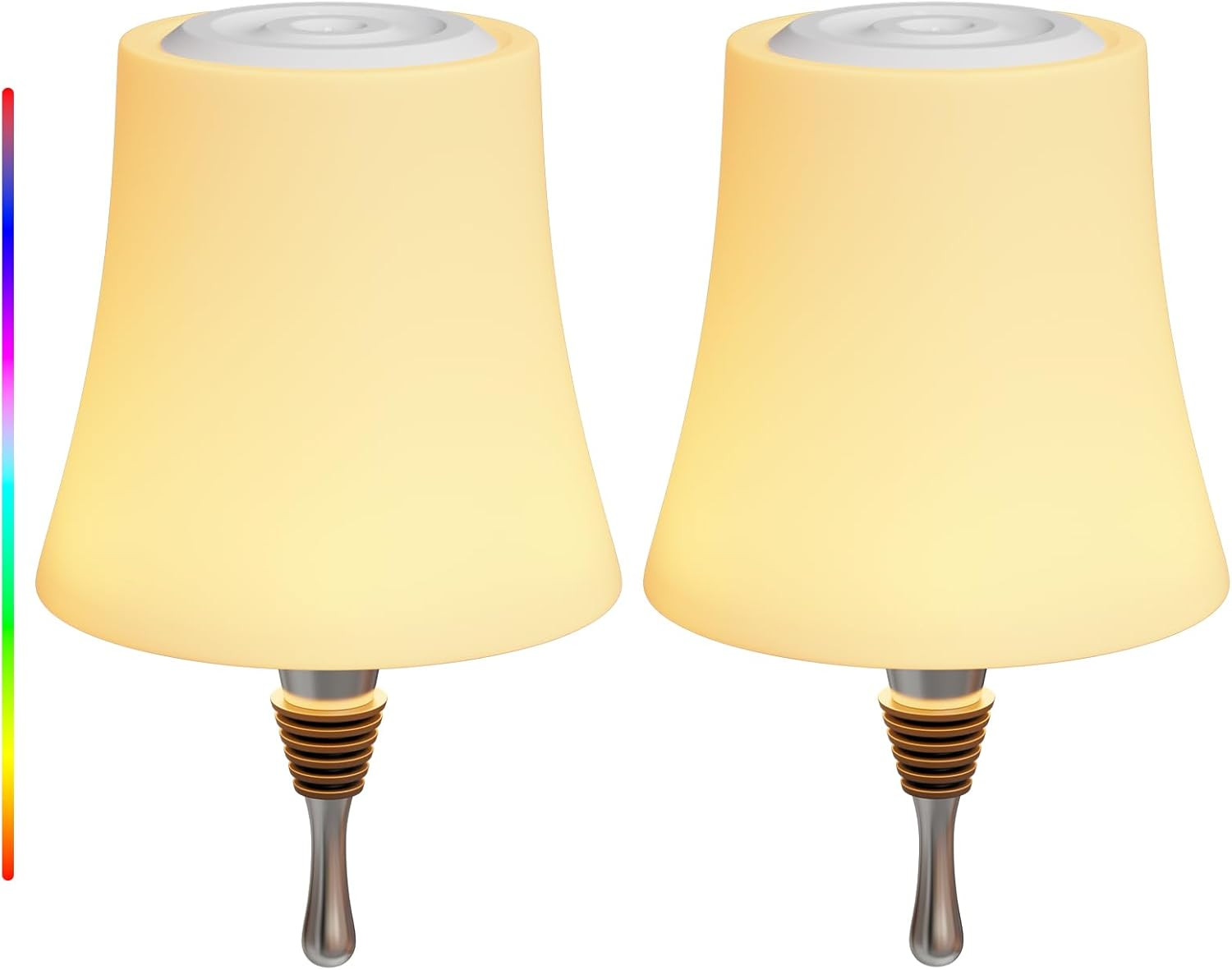 Lampada per Bottiglia Senza Fili 2 Pezzi - Luce LED Bottiglia Ricaricabile