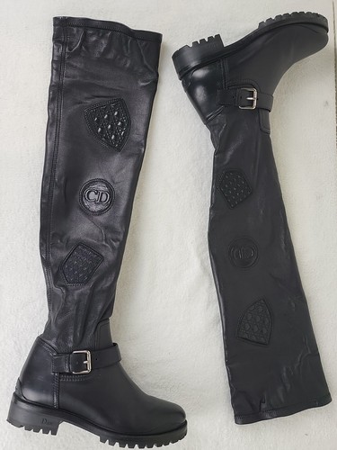 DIOR Maniac Knee High Riding Boot BLACK EUR 36 Dior Shoes/boots Wom - Picture 5 of 9