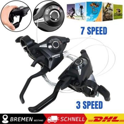 2x Fahrrad Schalthebel Altus Mtb für Shimano 3X7-Fach 21 Gang Schaltung V-Brake