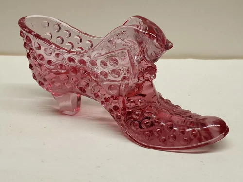 Vintage FENTON PINT HOBNAIL GLASS SHOE BOOT
