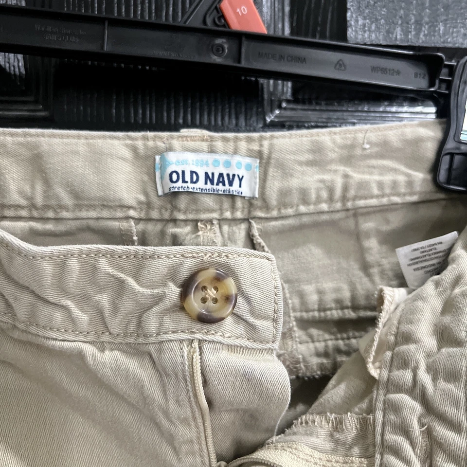 Old Navy 校服裤子 女孩 尺寸 14 卡其色 可调腰靴 切割 — 第 2/4 张图片