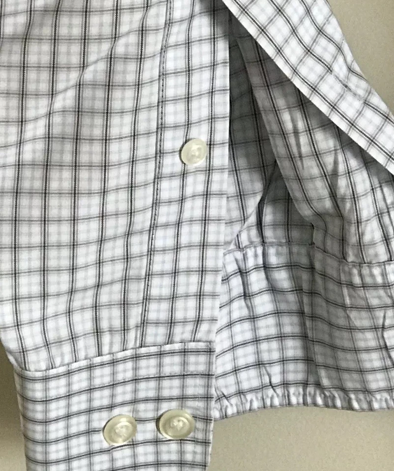 Joseph & Feiss Men's Non Iron Fitted Dress Striped Shirt Size L Plaid - Image 4 of 4