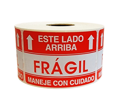 2x3 Fragil Este Lado Arriba Labels Spanish Fragile This Side Up (4) RLS 500 EA