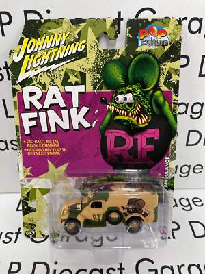 JOHNNY LIGHTNING Dodge WC54 Ambulance Rat Fink 1:64 Diecast Pop