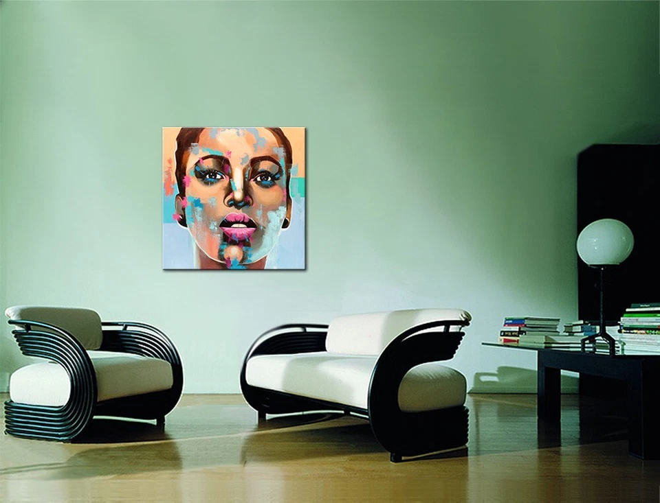 ORIGINAL Acryl Bild Gemälde Frau Abstrakt Malerei Kunst Modern Erotik HANDGEMALT - Bild 3 von 4