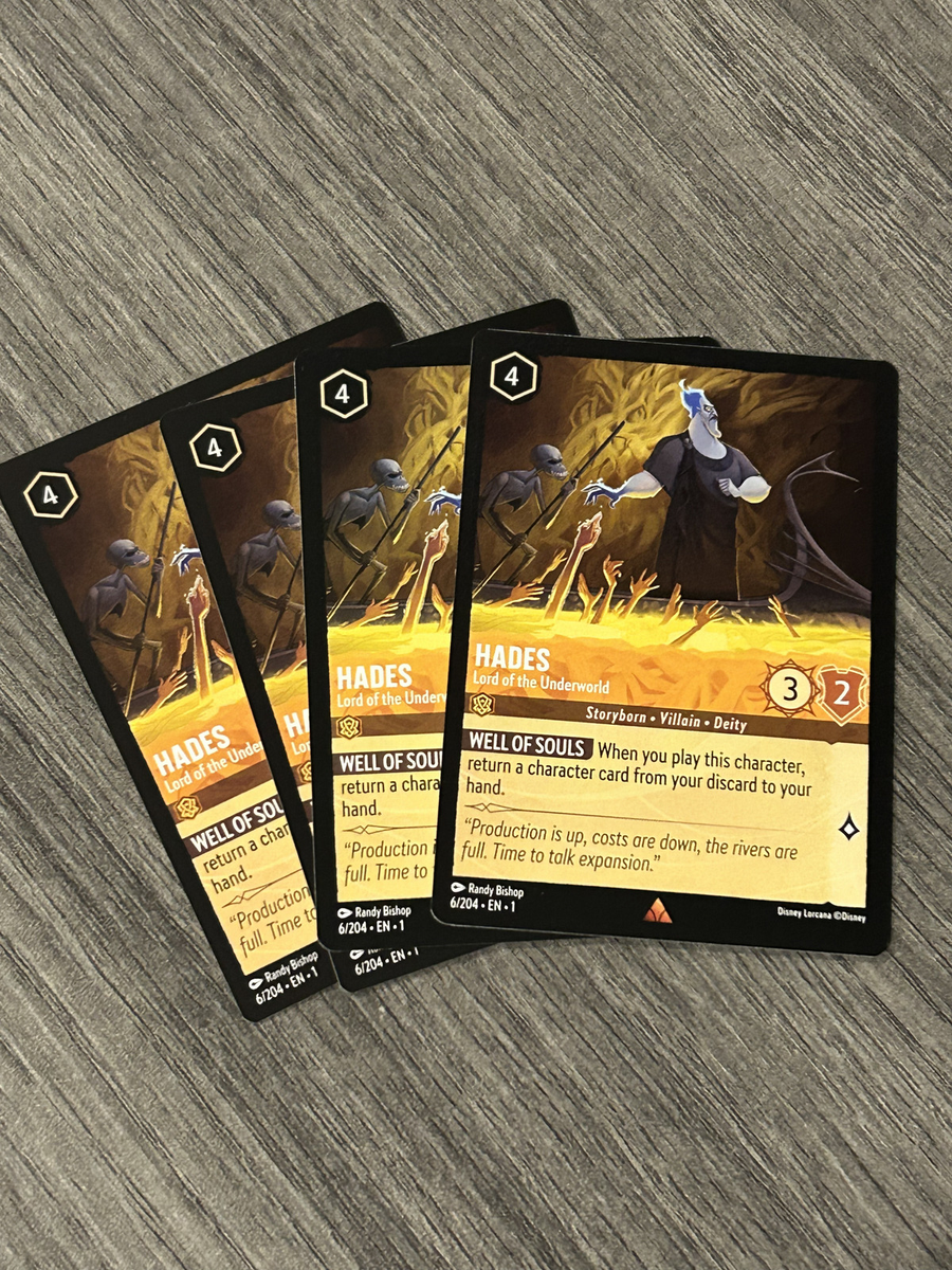 Disney Lorcana TCG: HADES - LORD OF THE UNDERWORLD (x4) The First