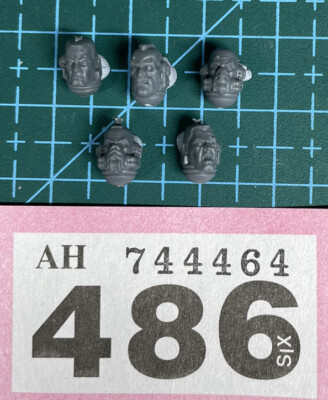 5 Sergeant Charakter Helme Köpfe Space Marines 40k Bits Heresy Primaris Gravis