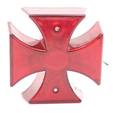Motorcycle LED Maltese Cross Stop and Tail Light, Cafe racer, Bobber, Custom