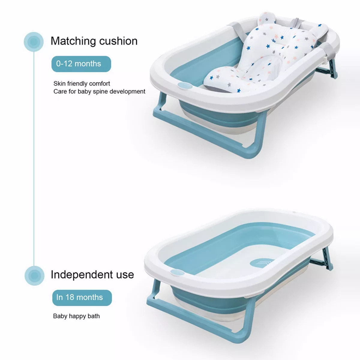 Fabric bath store support