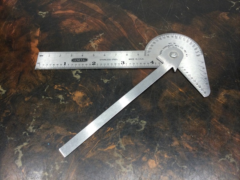 General Hardware Mfg. Co. No. 16  Steel Protractor Drill Gauge