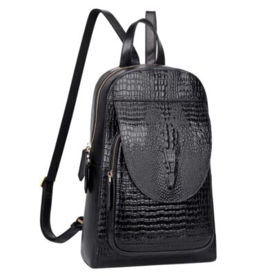 PIJUSHI Genuine Leather Backpack Purse Crocodile Leather  display picture 3