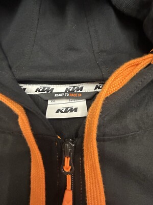 KTM Men's Full Zip Ready To Race Orange Black Hoodie 2XL | eBay