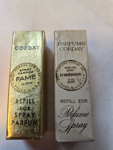 Vintage Corday Purse Spray Ionizer + NOS FAME and POSSESSION Refills .3 oz each - Picture 2 of 7