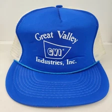 Vintage GVI Great Valley Industries USA Trucker Hat Snapback Cap NOS NWOT