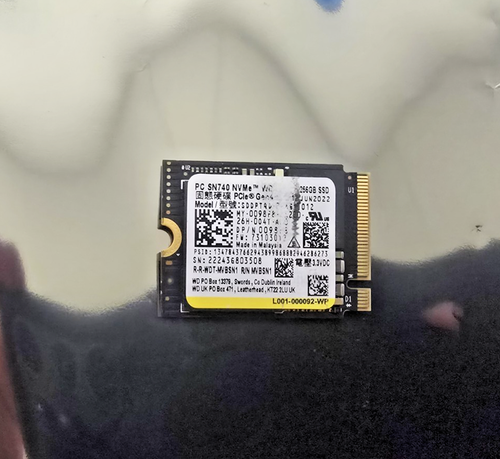 Used 256 Western Digital PC SN740 NVMe SSD