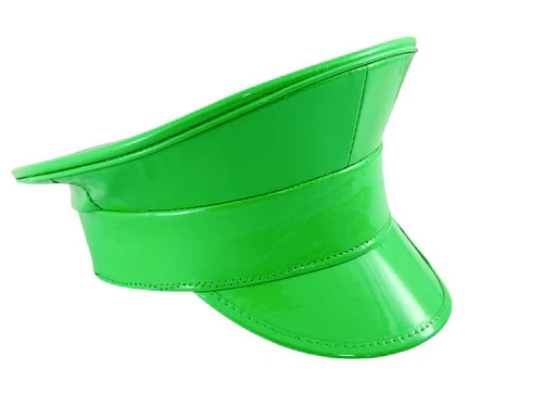 Plain Patent Leather Captain Hat Halloween Costume Cosplay Gothic Club Festival - Picture 24 of 32