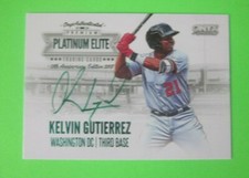 KELVIN GUTIERREZ  Onyx Vintage Green Auto 17/50 On Card Auto 2018 Platinum Elite
