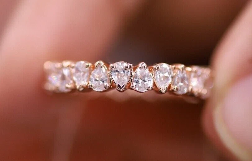 Diamond Rose Gold Ring Fine Rings for sale | eBay