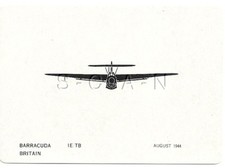 WWII Double Sided Recognition Photo Card- Barracuda- TB- Airplane- Aug 1944 #3