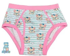 Adult briefs baby Boy elephants print pink trim underpants