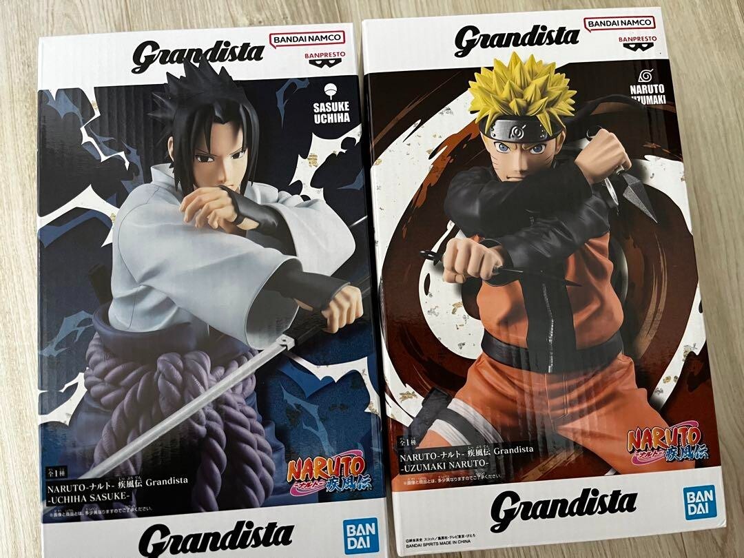 Naruto Shippuden Naruto Sasuke Grandista Conjunto de Figuras BANPREST Nuevo Japón