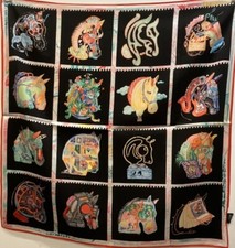 Designer Style, Elegant 90cm, 35inch Square Printed Head Neck Scarf Men Woman