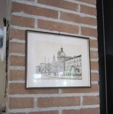 set 3 quadretti stampe motivo ROMA vintage anni 50 in perfette condizioni 
