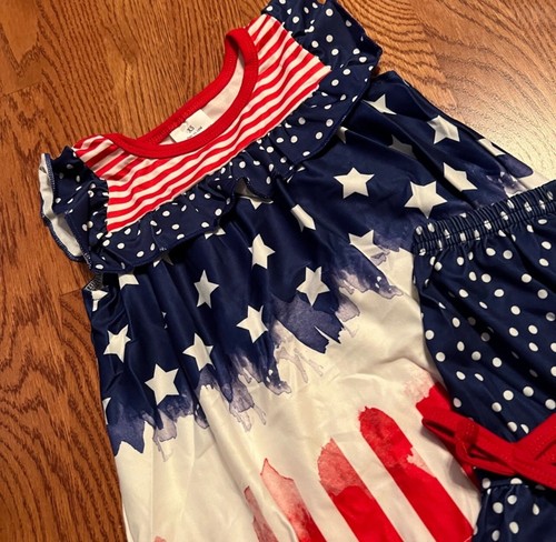 ๐๐ฑ๐ท6/12 Months 4th Of July Flag outfits ๐ฑ๐ท