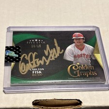 2024 Topps Five Star - Golden Graphs Carlton Fisk Gold Auto /15 Green SSP