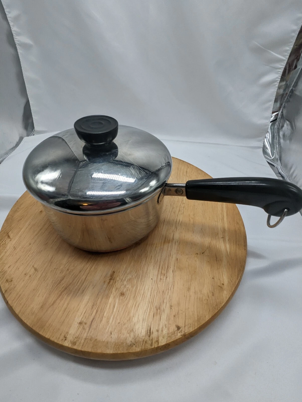 1.5 Qt Revere Copper Clad Sauce pan With lid Clinton Ill.