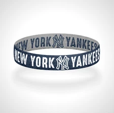 Reversible New York Yankees Bracelet Wristband Bronx Bombers Pinstripe Pride