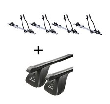 4x Fahrradträger SAGITTAR+Dachträger VDP Stahl für für Opel Tigra 3Türer 94-00