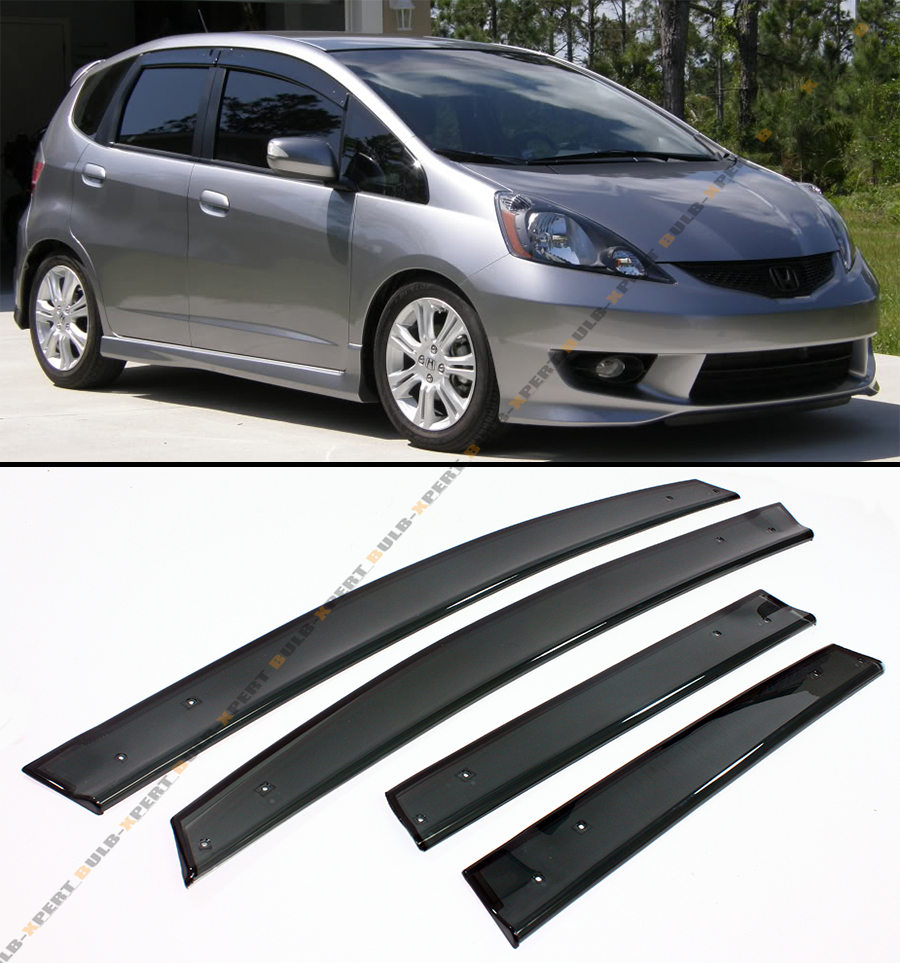 Deflectores Aire Acrílico Alto Grado Deflectores De Viento Tintados Para Honda CR-V MK3 (2007-2012) - 4 Piezas, Acrílico, Fácil Instalación Deflectores Tintados Ventanillas