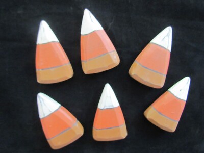 Candy Corn Halloween Themed Bowl Fillers - Primitives by Kathy 6pc set 116466