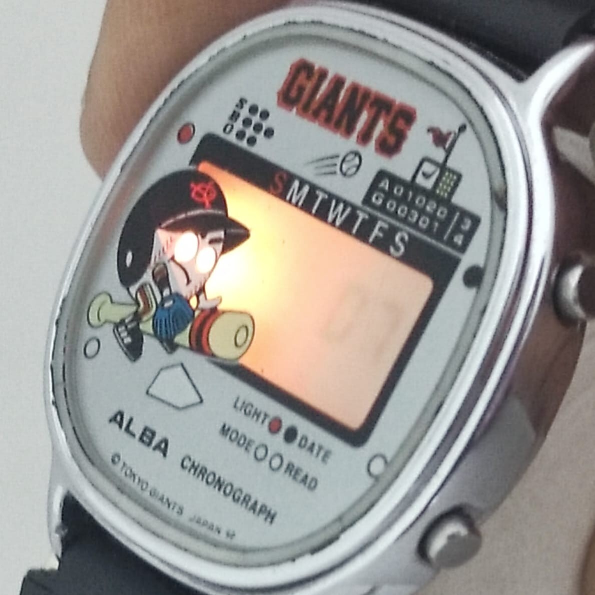 Seiko Alba Y744-5000 Tokyo Giants Baseball Game Chronograph