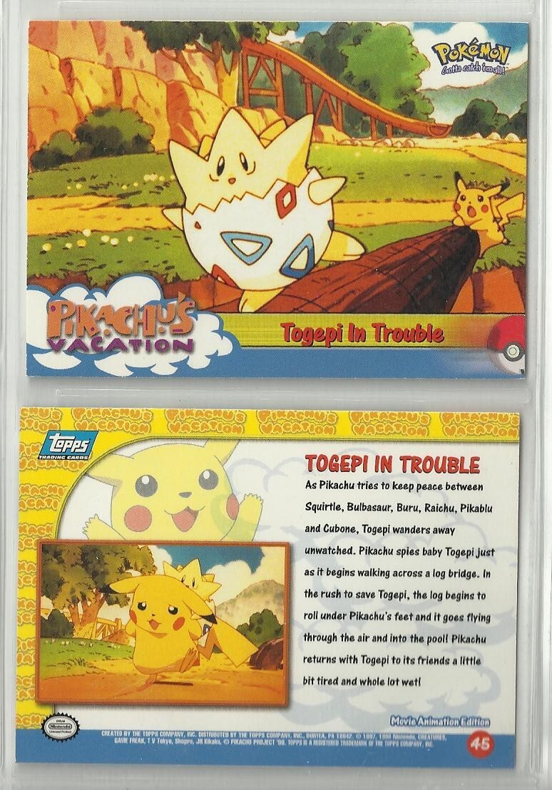 1999 Topps Pokémon Movie Edition PSA9 PSA 5 - PIKACHU 1999 TOPPS