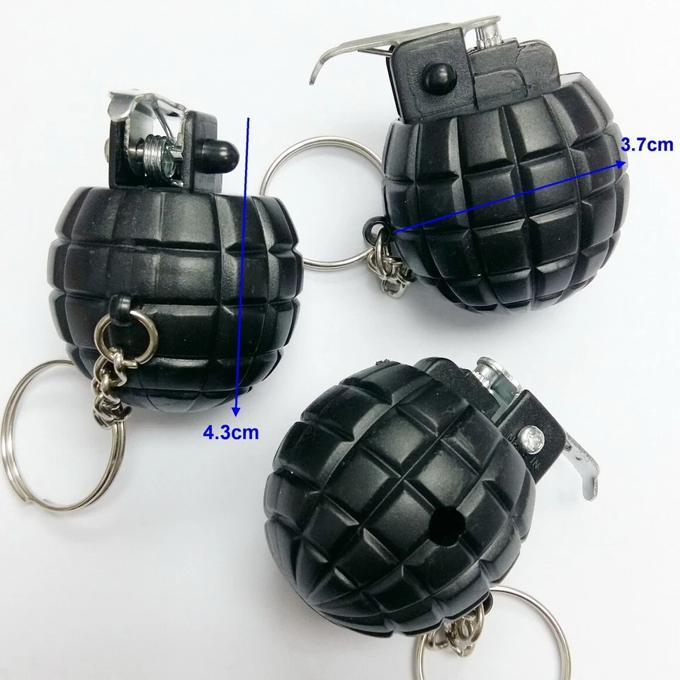 8 Piezas Llavero FALSO Granada Fiesta de Cumpleaños Favor Halloween Novedad Gadget Regalo Foto 3 de 4