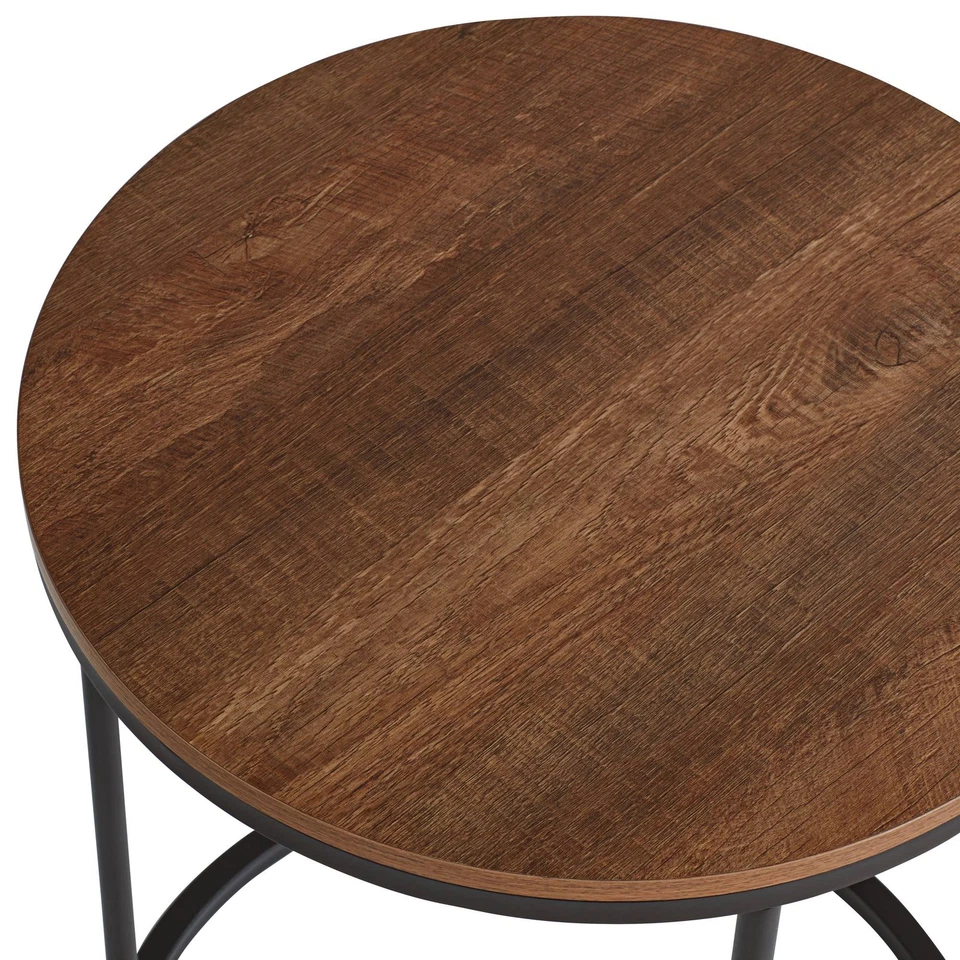 Santa Maria Walnut Nesting Accent Tables Set of 2 - Image 3 of 4