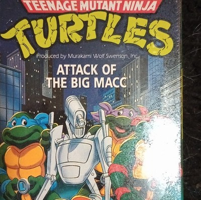 Teenage Mutant Ninja Turtles Attack of the Big Macc VHS Animation TMNT Action