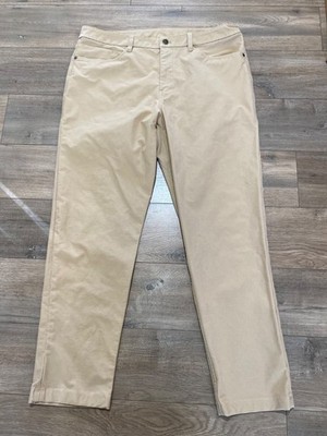 Lululemon Tech Canvas ABC Mens 36X30 Utilitech Scratch Resistant Tan Pants