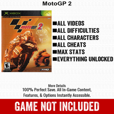 MotoGP 2 100% Unlocked All Items Xbox USB Save File