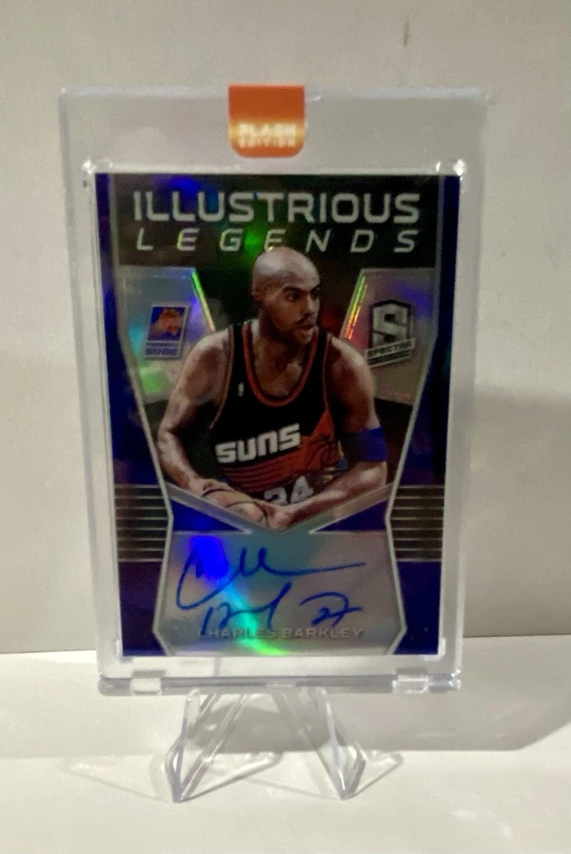 2018–19 Panini Spectra Illustrious Legends Чарльз Баркли фиолетовый с автографом 21/49 - Изображение 4 из 4
