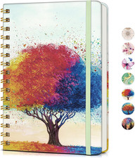 Lined Spiral Journal Notebook for Women, A5 Cute Hardcover Spiral Journals fo...