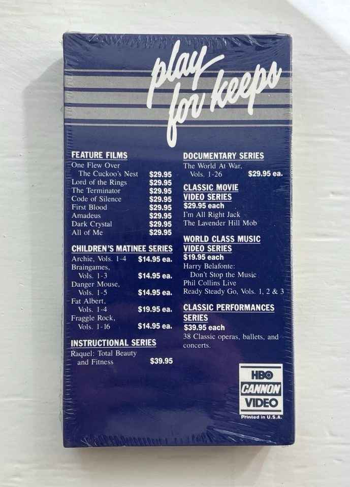 RARE! SEALED The Terminator Play For Keeps In Store Promo VHS 1984 Cannon Video Foto 2 de 4