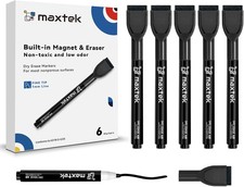 Magnetic Bla Dry Erase Markers, Fine Tip Whiteboard Markers with