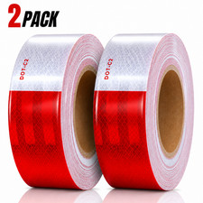 Conspicuity DOT-C2 Reflective Red White Warning Safety Tape Trailer Boat 2"x200'