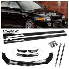 For Mitsubishi Lancer Evo Front Bumper Lip Splitters Side Skirt Strut Rod Us For Mitsubishi Lancer Evo Front Bumper Lip Splitters Side Skirt Strut Rod Us