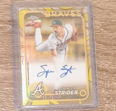 2024 Topps Gilded Collection - Chrome Gold Auto Spencer Strider #CGA-SS /75