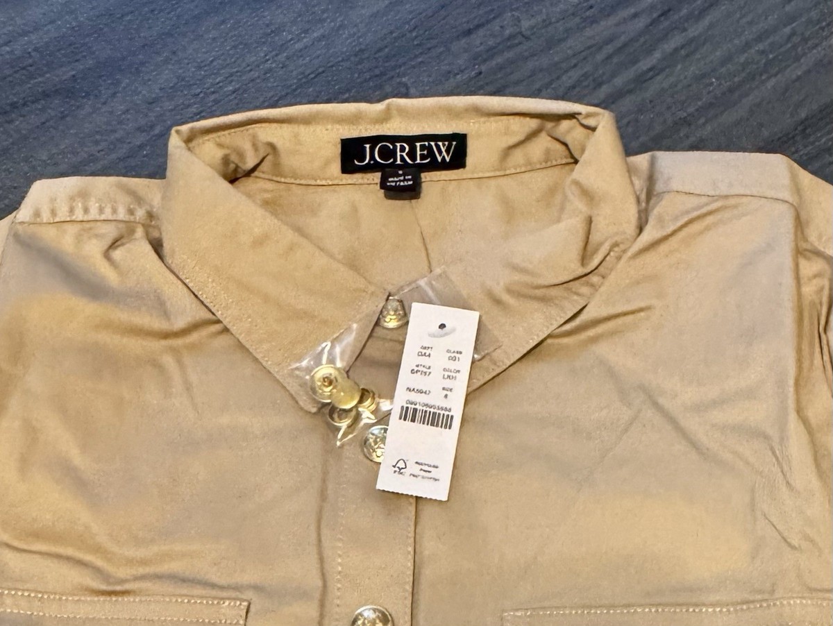 国内発送★J.Crew★Refined ribレーヨン半袖トップ 関税込 NWT J.Crew $198 Tie-waist shirtdress in lightweight chino