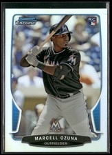 Marcell Ozuna 2013 Bowman Draft Picks #17 Chrome Refractors Marlins Rookie Card. rookie card picture